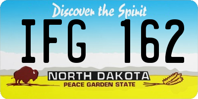 ND license plate IFG162