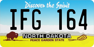 ND license plate IFG164