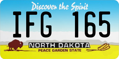 ND license plate IFG165