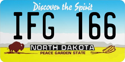 ND license plate IFG166
