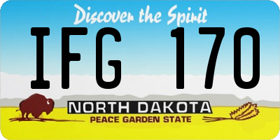 ND license plate IFG170