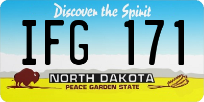 ND license plate IFG171