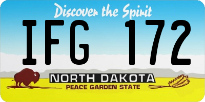 ND license plate IFG172