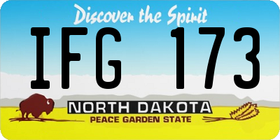ND license plate IFG173