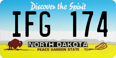 ND license plate IFG174