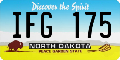 ND license plate IFG175