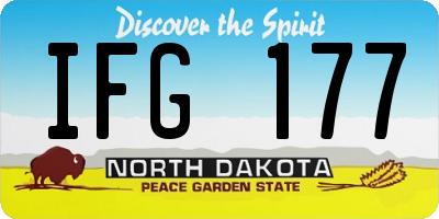 ND license plate IFG177