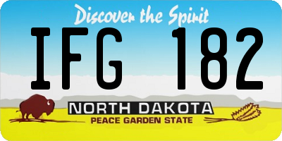 ND license plate IFG182