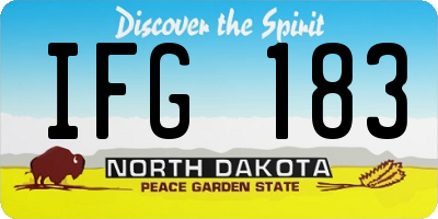 ND license plate IFG183