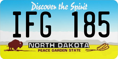 ND license plate IFG185