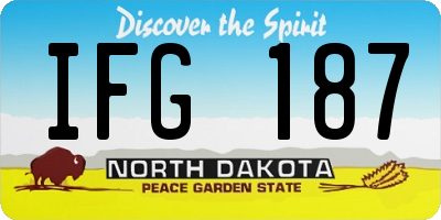 ND license plate IFG187