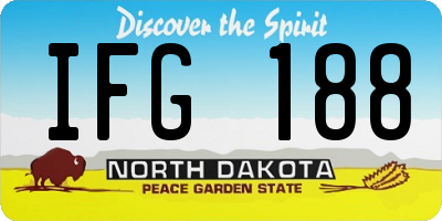 ND license plate IFG188