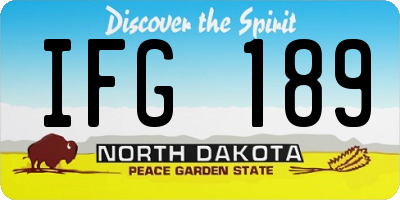 ND license plate IFG189