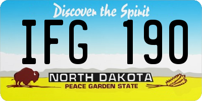 ND license plate IFG190