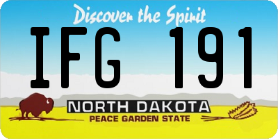 ND license plate IFG191