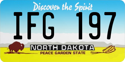 ND license plate IFG197