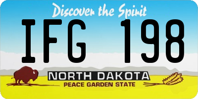 ND license plate IFG198