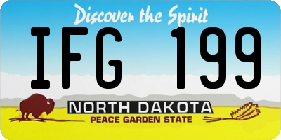 ND license plate IFG199