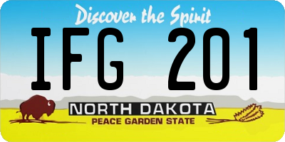 ND license plate IFG201