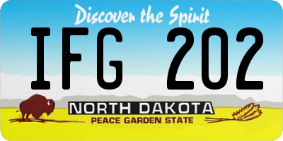 ND license plate IFG202