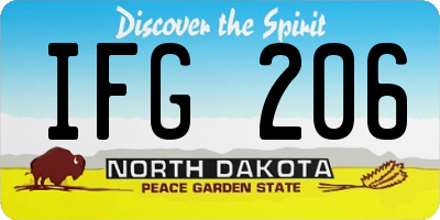 ND license plate IFG206