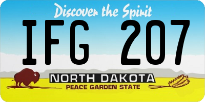 ND license plate IFG207