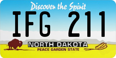 ND license plate IFG211