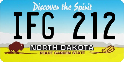 ND license plate IFG212