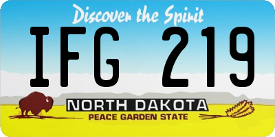 ND license plate IFG219