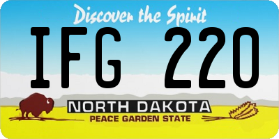 ND license plate IFG220