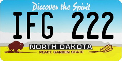 ND license plate IFG222