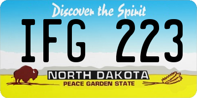 ND license plate IFG223