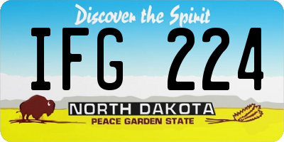 ND license plate IFG224