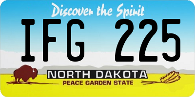 ND license plate IFG225