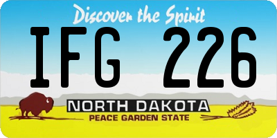 ND license plate IFG226