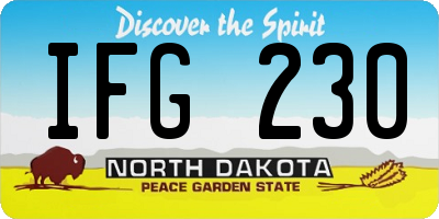ND license plate IFG230