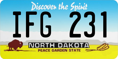 ND license plate IFG231