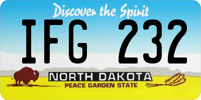 ND license plate IFG232