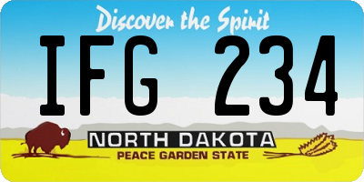 ND license plate IFG234