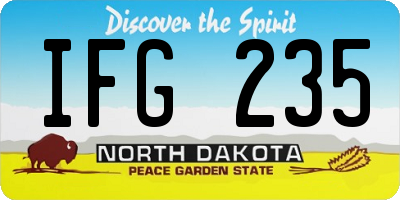 ND license plate IFG235
