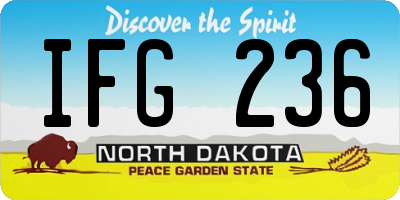 ND license plate IFG236