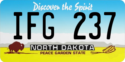 ND license plate IFG237