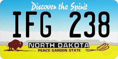 ND license plate IFG238