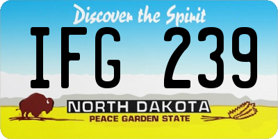 ND license plate IFG239