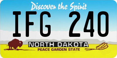 ND license plate IFG240