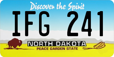 ND license plate IFG241
