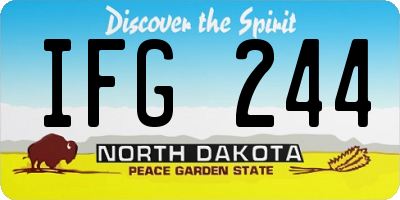 ND license plate IFG244