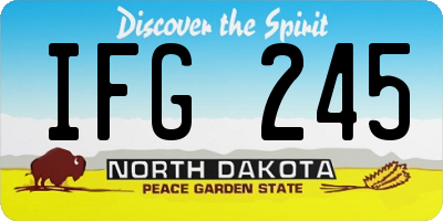 ND license plate IFG245