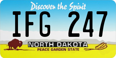 ND license plate IFG247