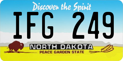 ND license plate IFG249